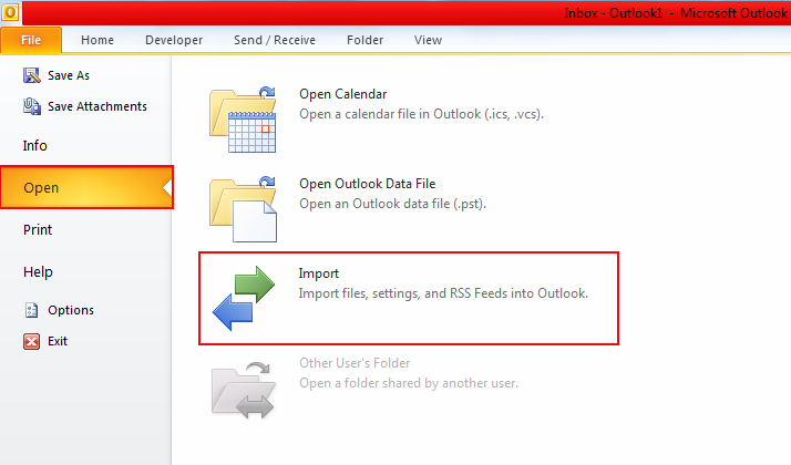 how to open pst files