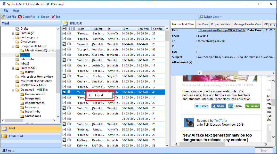 export mutt mail to outlook